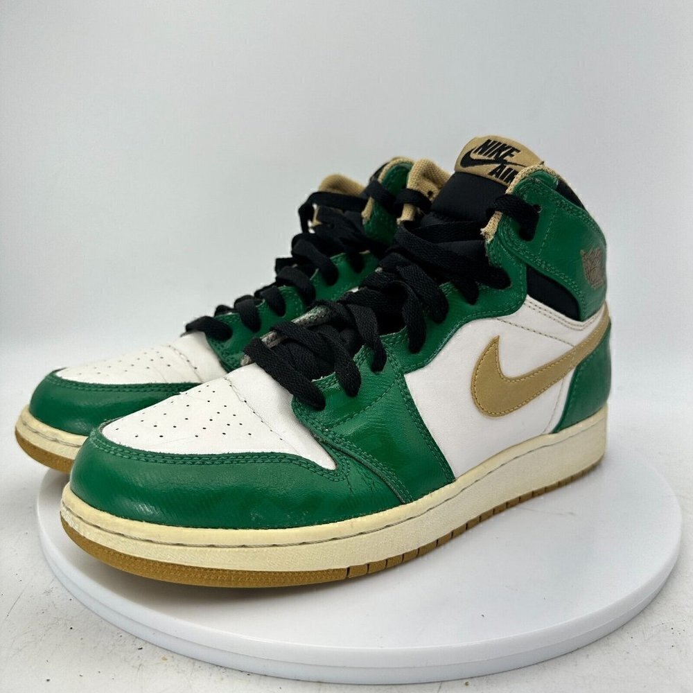 Nike Air Jordan 1 I Retro High Celtics GS Size 7Y 575441 315 Clover Gold Green